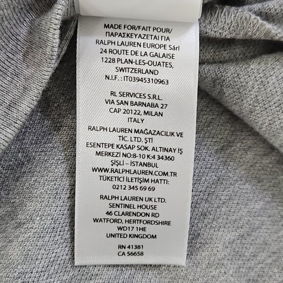 Polo Ralph Lauren Men Big & Tall Pullover Grey XXL 1/4 Zip Double Knit Pony NWT - Picture 5 of 16